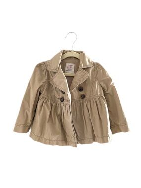 Old Navy Toddler Tan Peplum Double-Breasted Coat